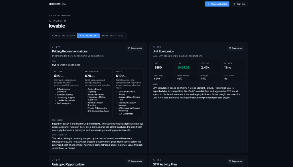 Northstar GTM Planning UI